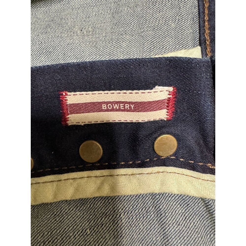 John Varvatos USA Dark Denim Straight Leg Button Front Bowery Jeans Size 36 X 35 - Picture 11 of 12
